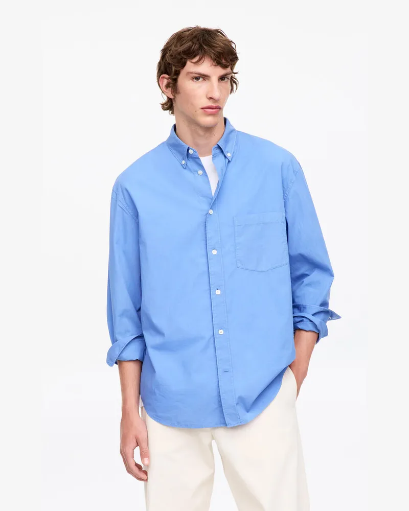 Arket Legeres Popeline-Hemd -Blau Blau