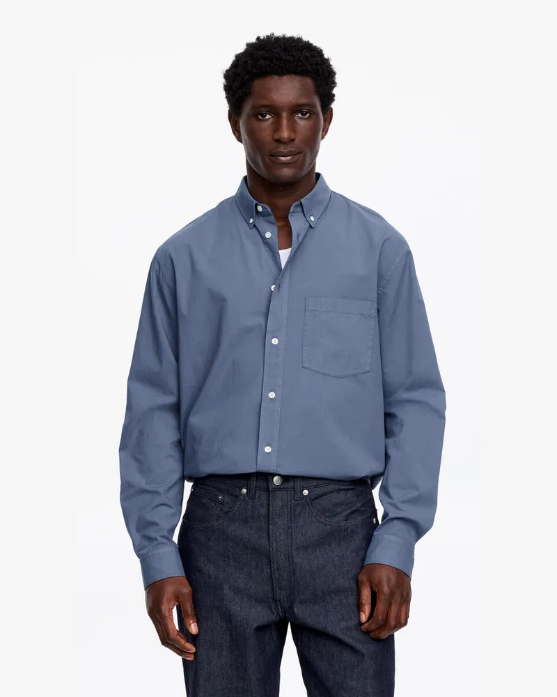 Arket Legeres Popeline-Hemd -Blau Blau