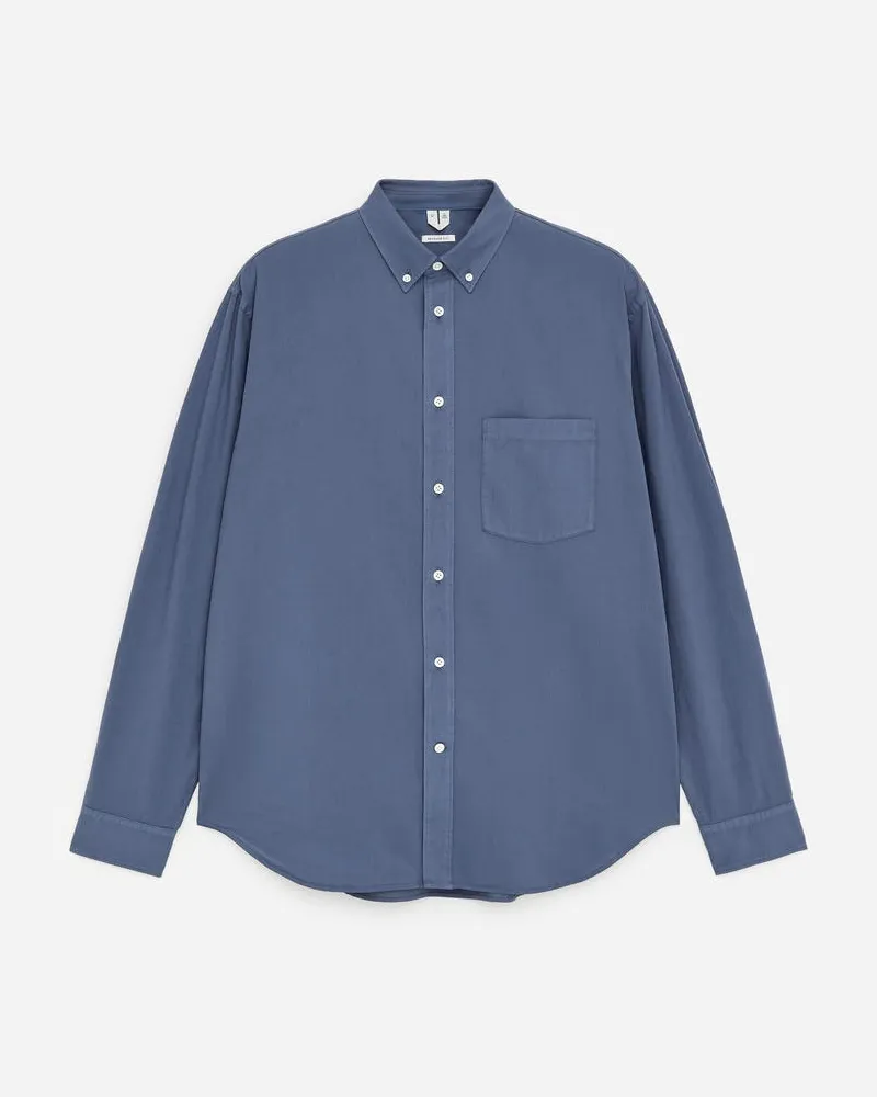 Arket Legeres Popeline-Hemd -Blau Blau