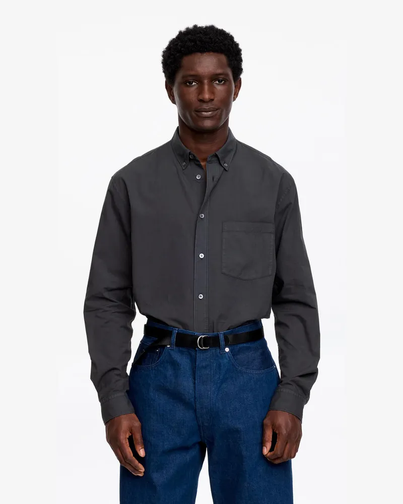 Arket Legeres Popeline-Hemd -Blau Blau