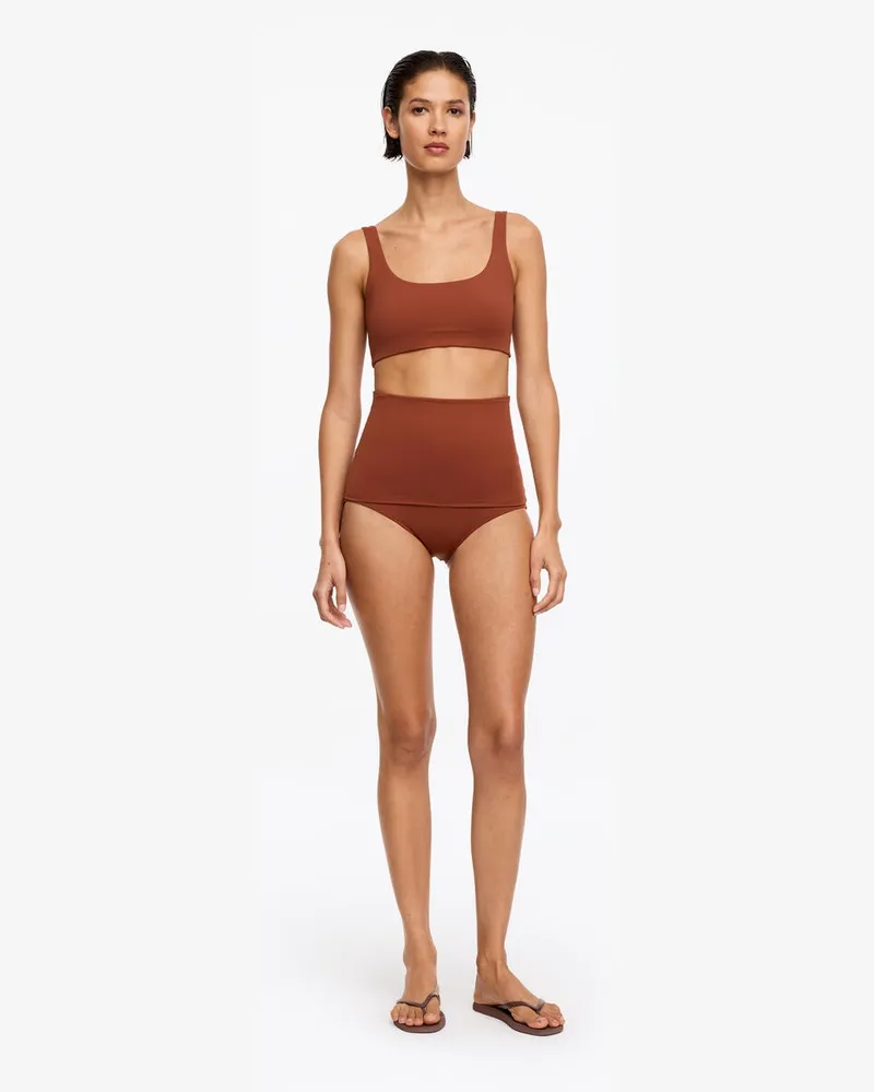 Arket Bikinihose Mit Umschlagbund -Braun Braun