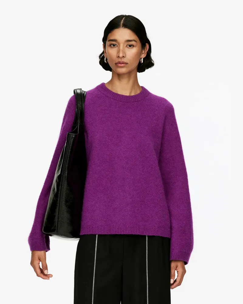 Arket Pullover Aus Alpakawolle Und Wolle -Lila Lila