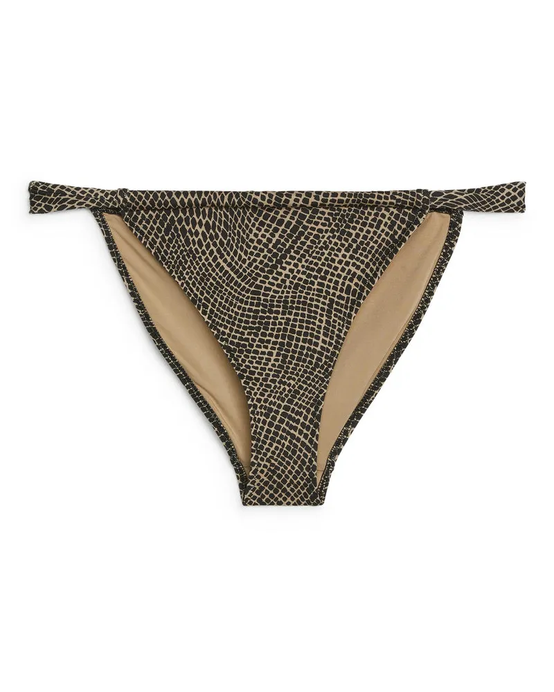 Arket Bikinihose Im Tangastil - Beige|Schwarz|Braun|Mehrfarbig Beige