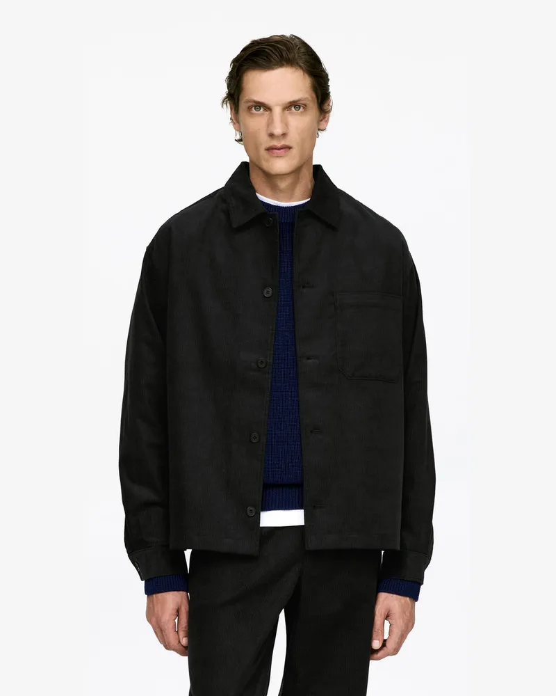 Arket Overshirt Aus Cord -Schwarz Schwarz