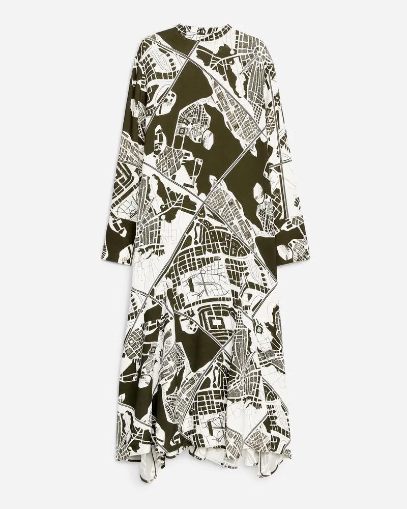 Arket Maxikleid Mit Stockholm-Print -Grün Grün