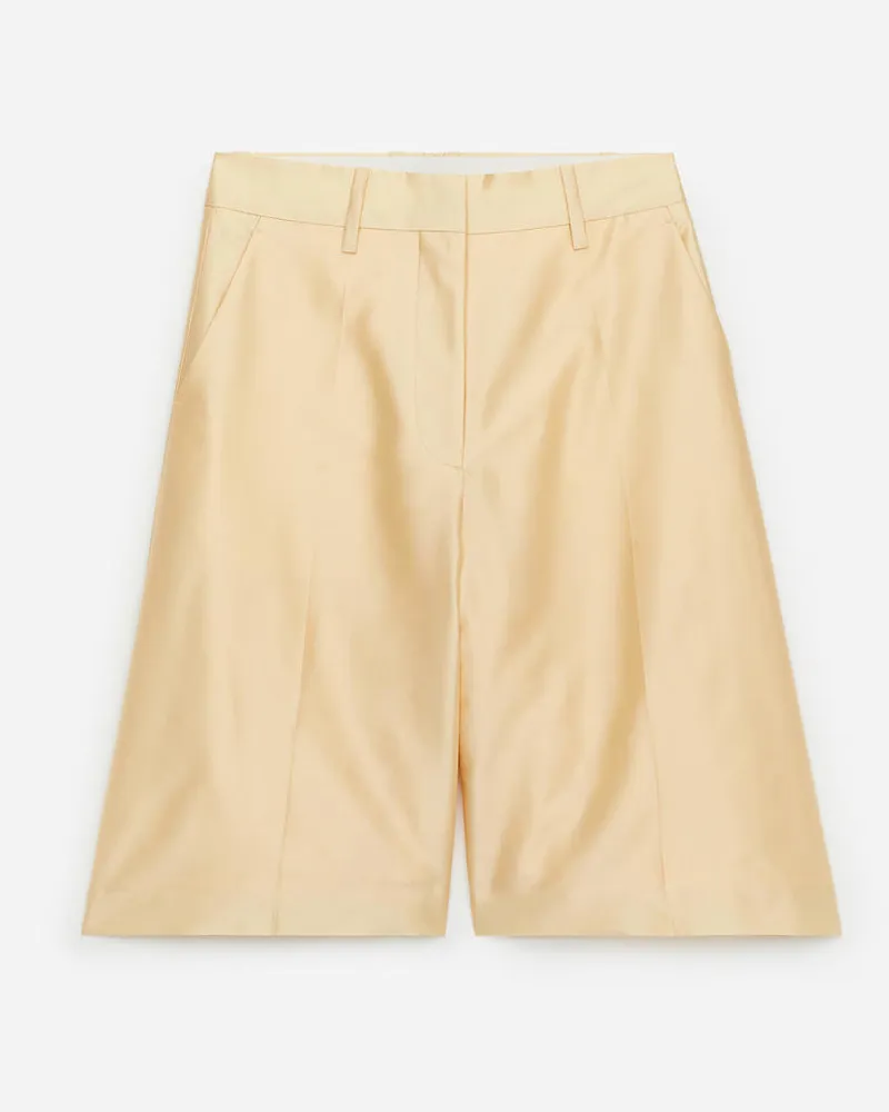 Arket Shorts Mit Bügelfalten - Gelb Gelb