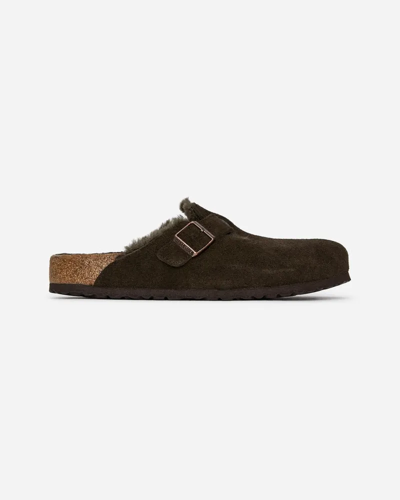 Arket Shearling-Sandale Boston Von Birkenstock -Grau Grau