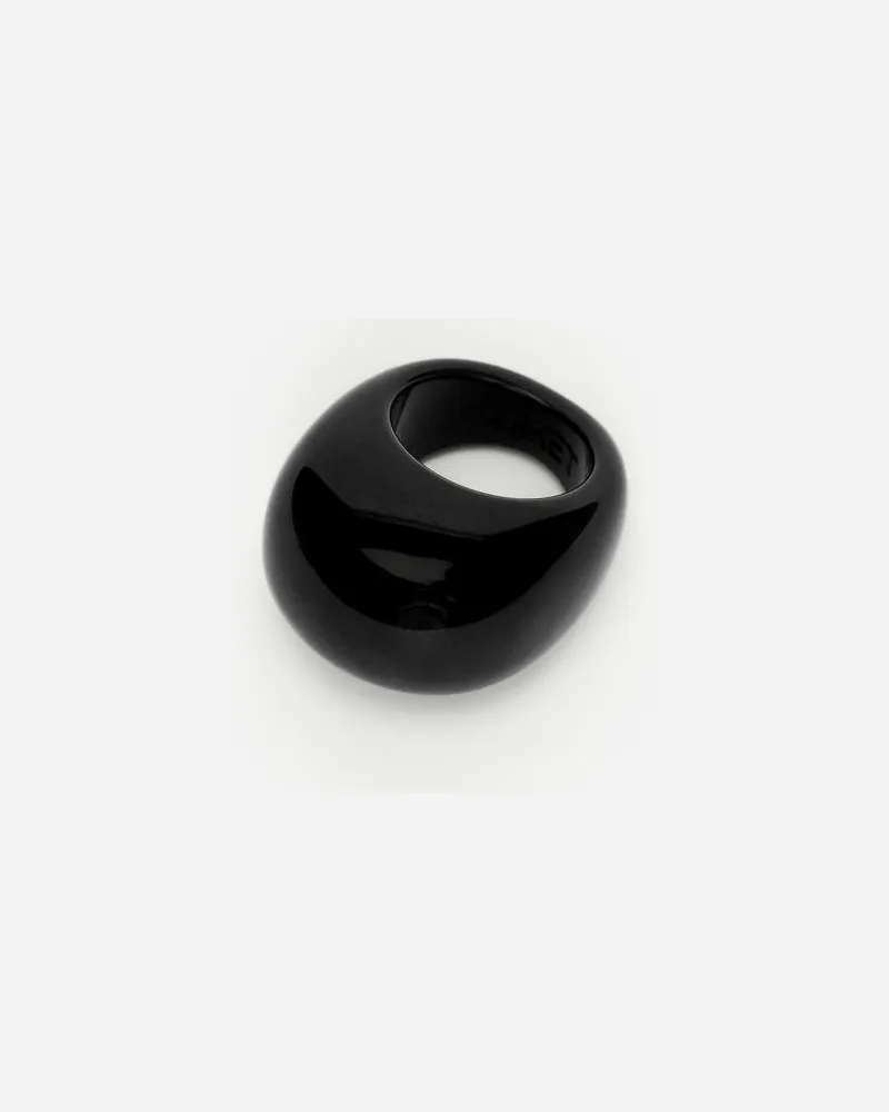 Arket Chunky Ring Aus Harz -Schwarz Schwarz