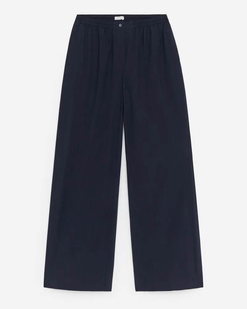 Arket Lockere Baumwollhose -Blau Blau