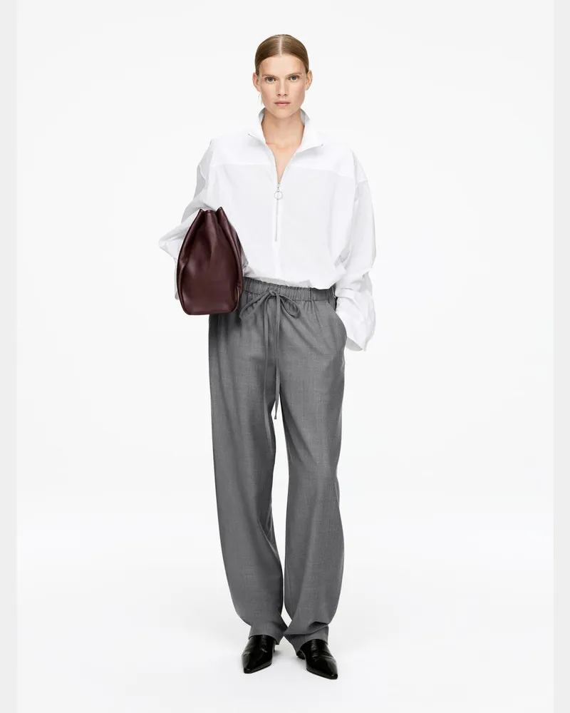 Arket Flanellhose Mit Kordelzug -Grau Grau