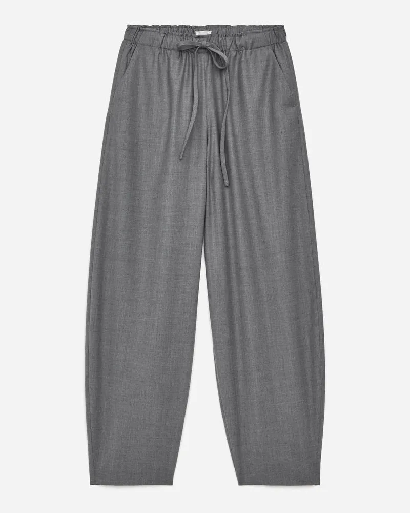 Arket Flanellhose Mit Kordelzug -Grau Grau