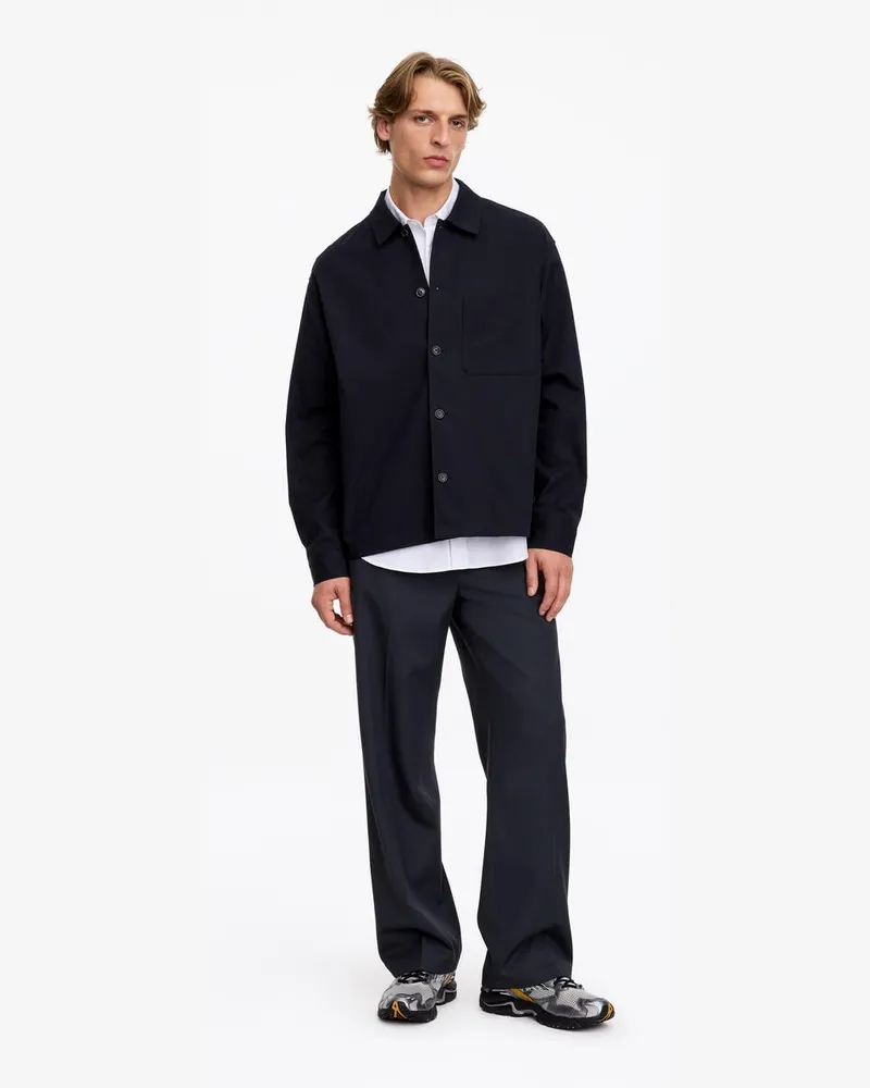 Arket Overshirt Aus Baumwolle -Blau Blau