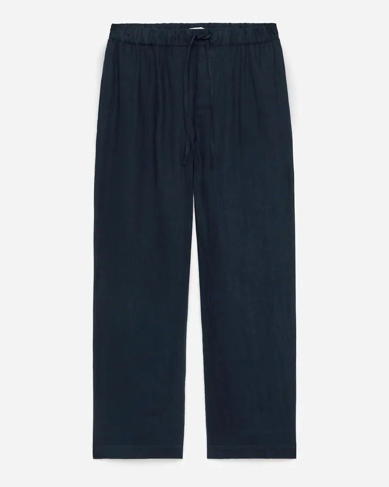 Arket Lockere Leinenhose - Blau Dunkelblau