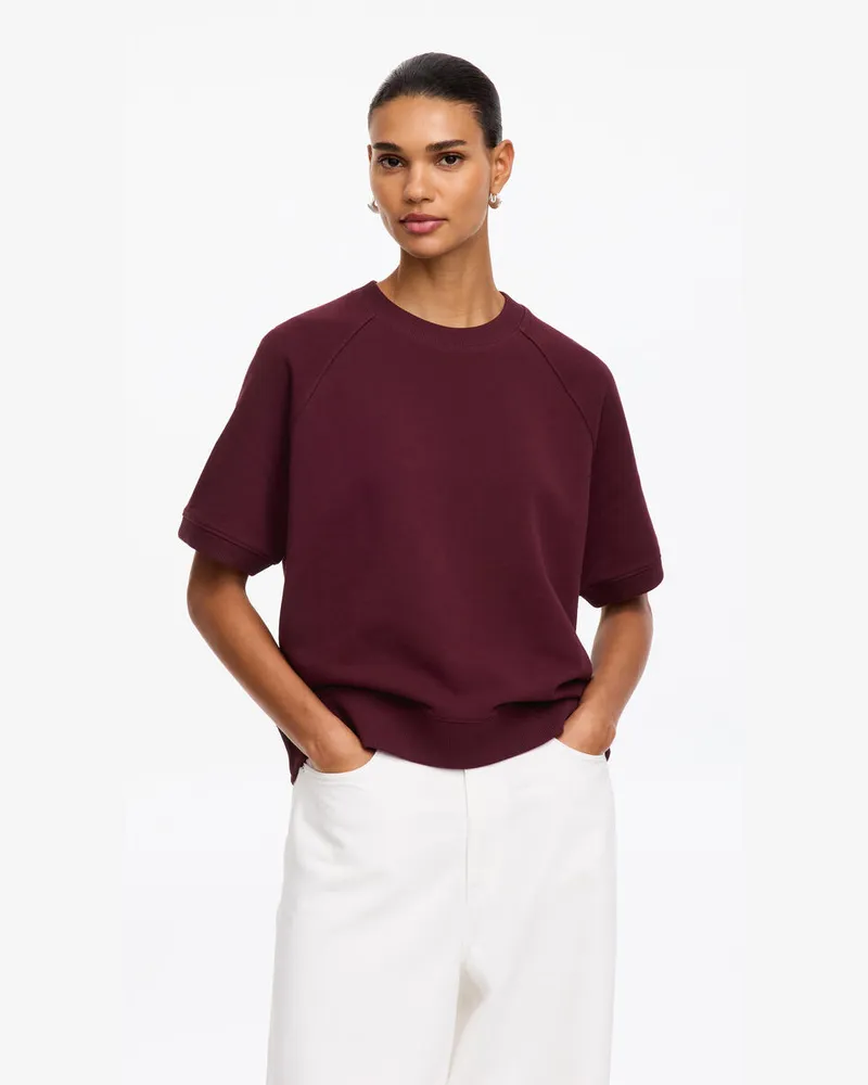 Arket Sweatshirt Aus French Terry -Rot Rot