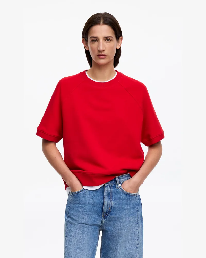 Arket Sweatshirt Aus French Terry -Rot Rot