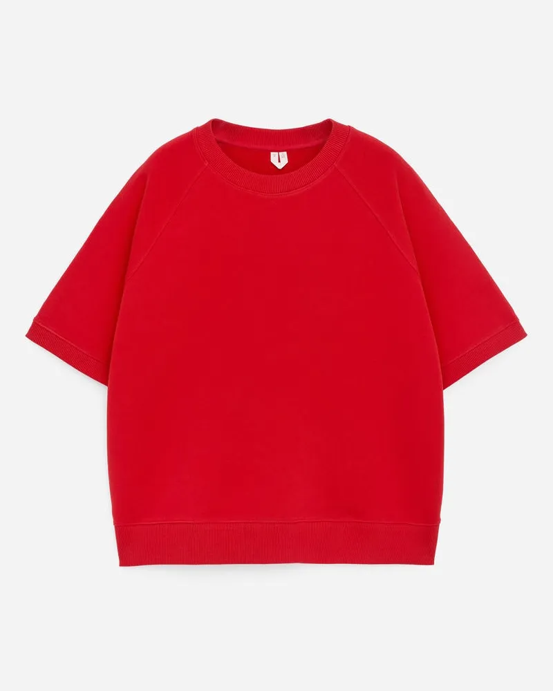 Arket Sweatshirt Aus French Terry -Rot Rot