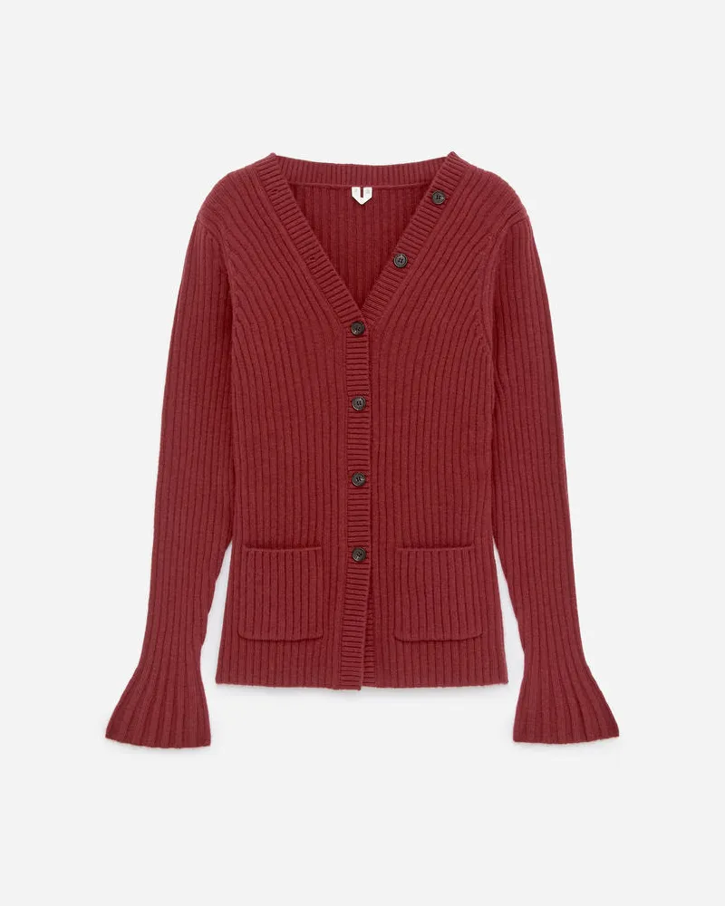 Arket Rippstrickjacke -Rot Rot