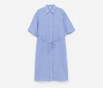 Hemdkleid Aus Leinen -Blau