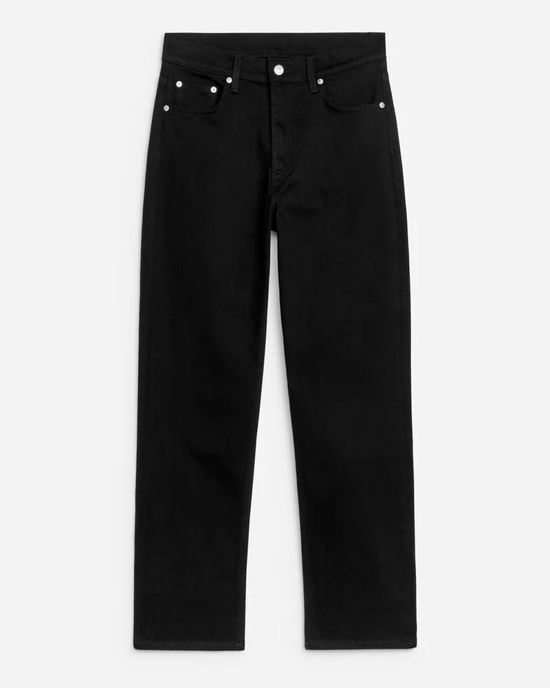 Arket JADE Cropped Slim Jeans -Schwarz Schwarz