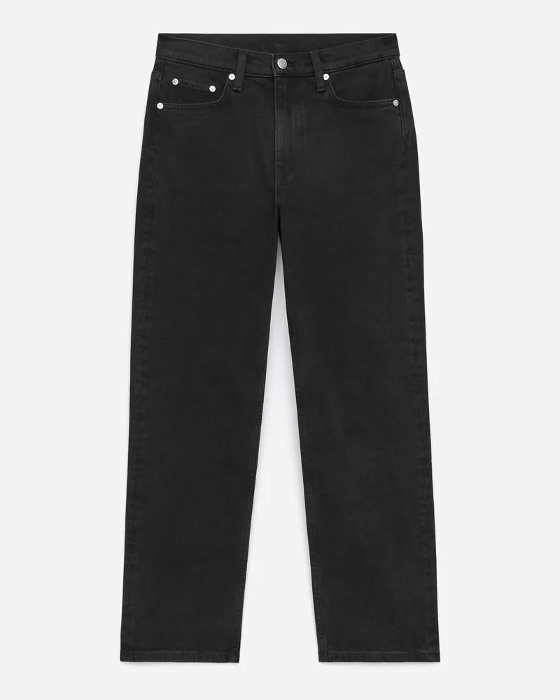 Arket JADE Cropped Slim Jeans -Schwarz Schwarz