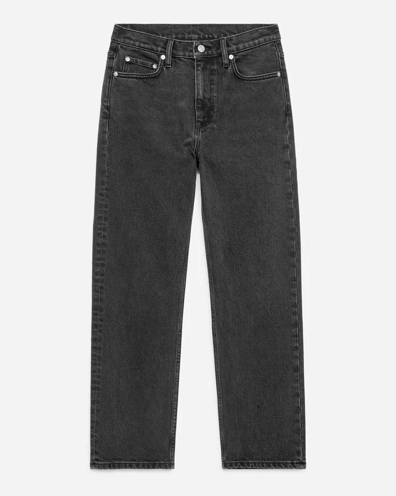 Arket JADE Cropped Slim Jeans -Schwarz Schwarz
