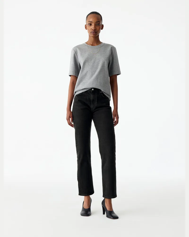 Arket JADE Cropped Slim Jeans -Schwarz Schwarz