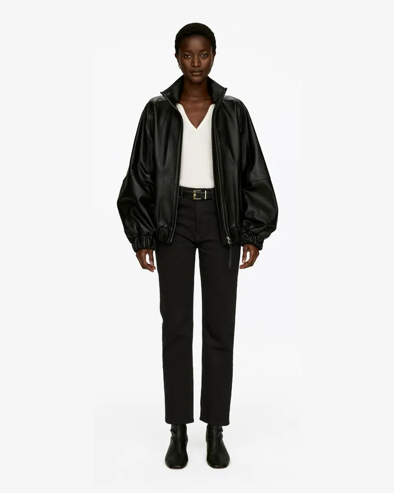 Arket JADE Cropped Slim Jeans -Schwarz Schwarz