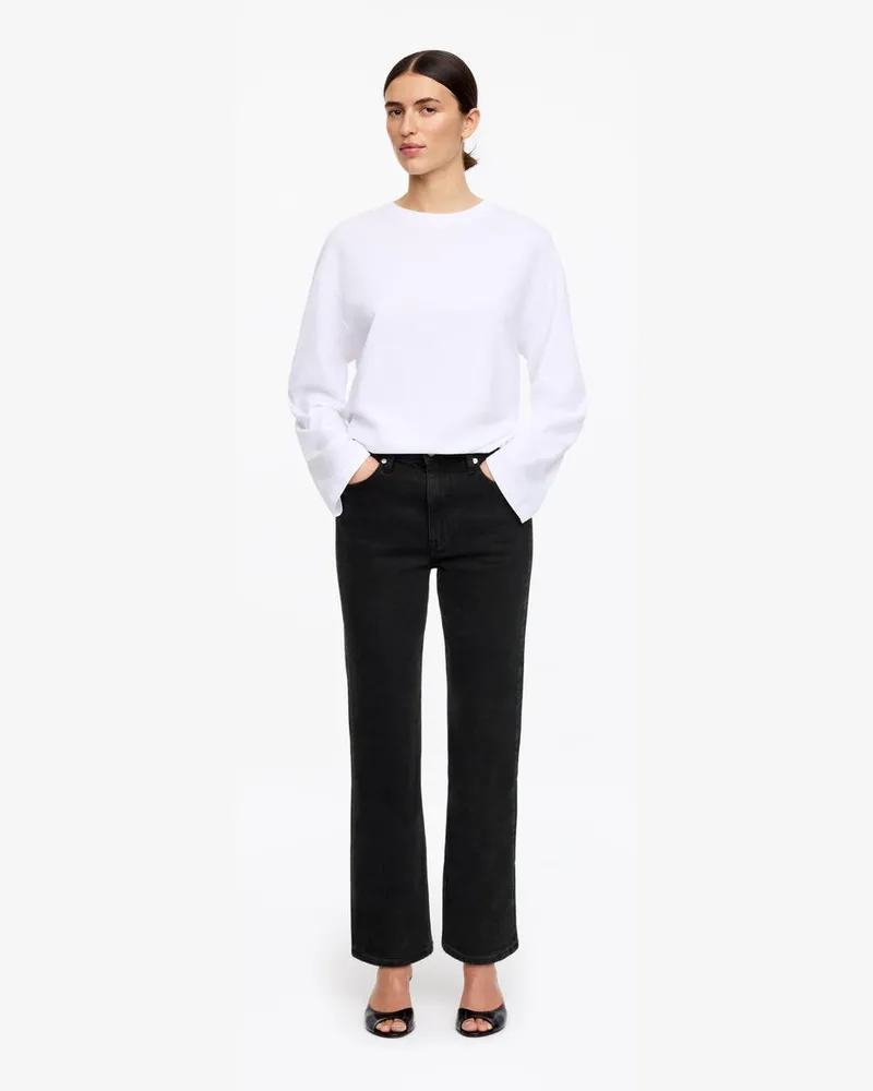 Arket JADE Cropped Slim Jeans -Schwarz Schwarz