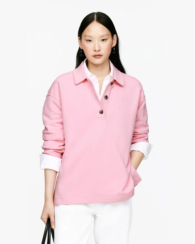Arket Sweatshirt Im Polostil -Rosa Rosa