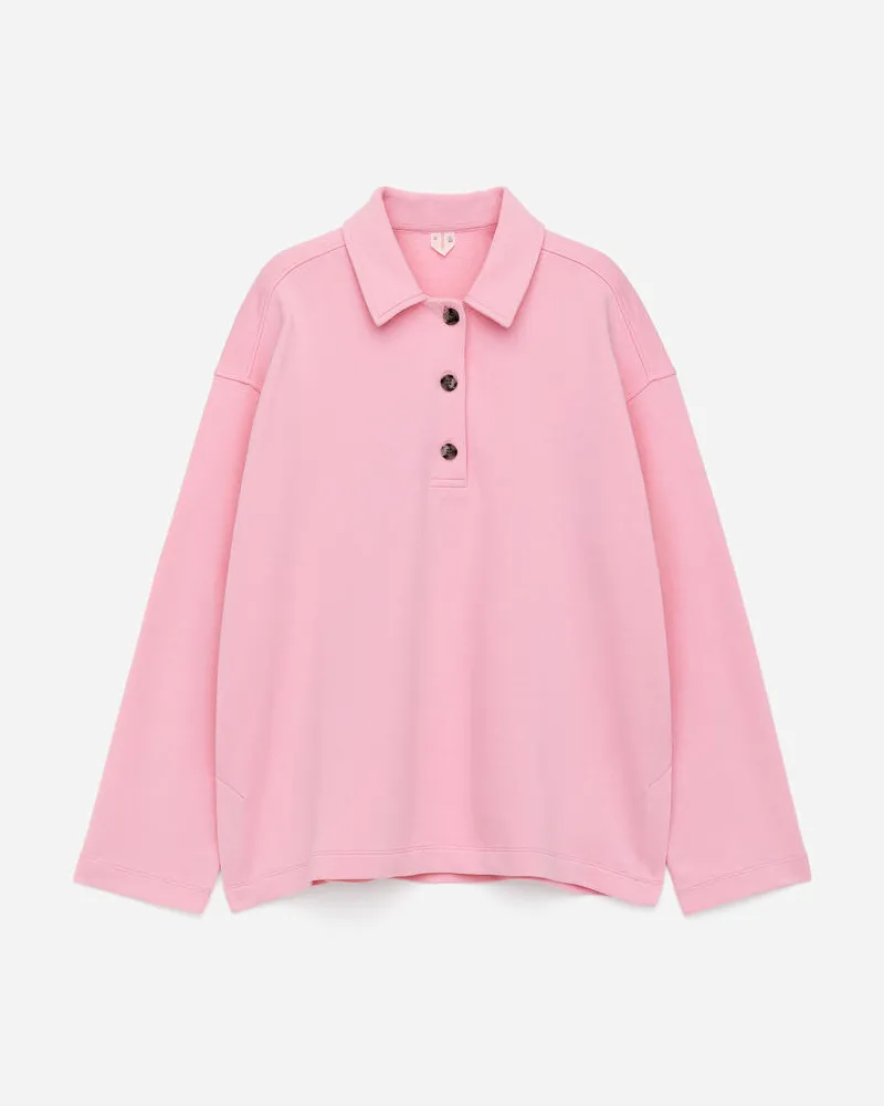 Arket Sweatshirt Im Polostil -Rosa Rosa