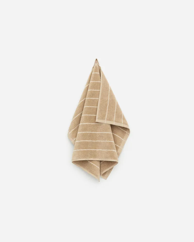 Arket Handtuch, 50 X 70 Cm - Beige|Mehrfarbig|Weiß Beige