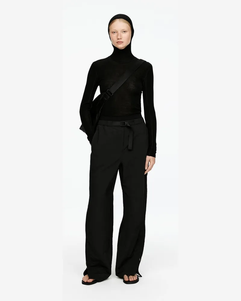 Arket Hose Mit Gürtel -Schwarz Schwarz