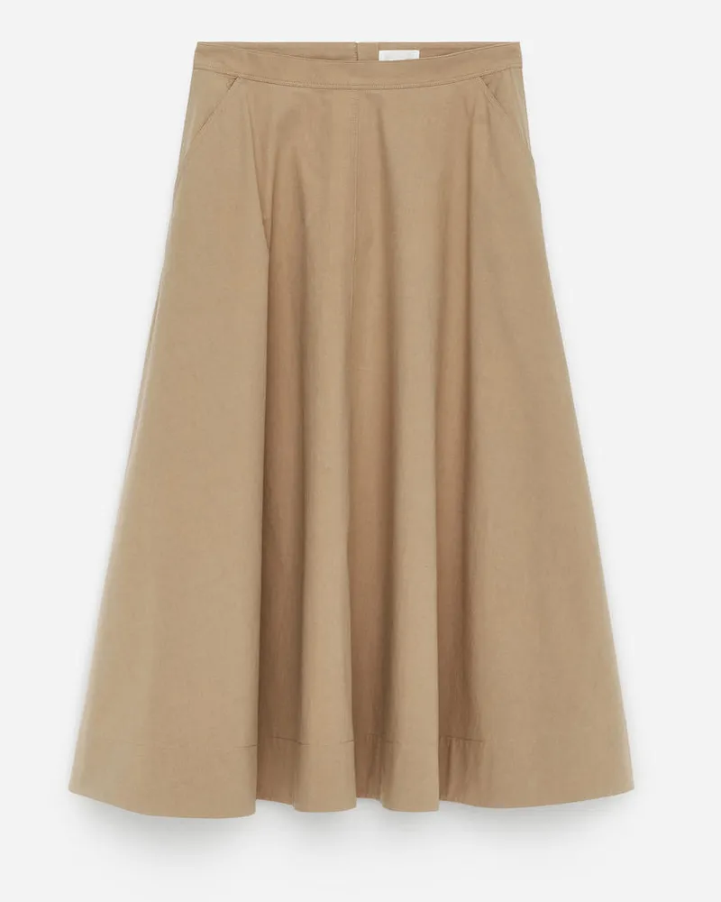 Arket Maxirock Aus Popeline -Beige Beige