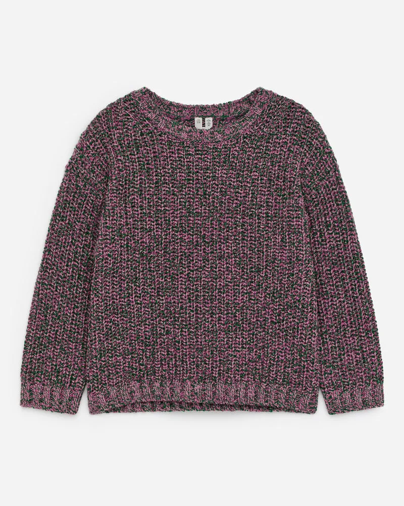 Arket Marmorierter Strickpullover Aus Wolle -Grün Grün