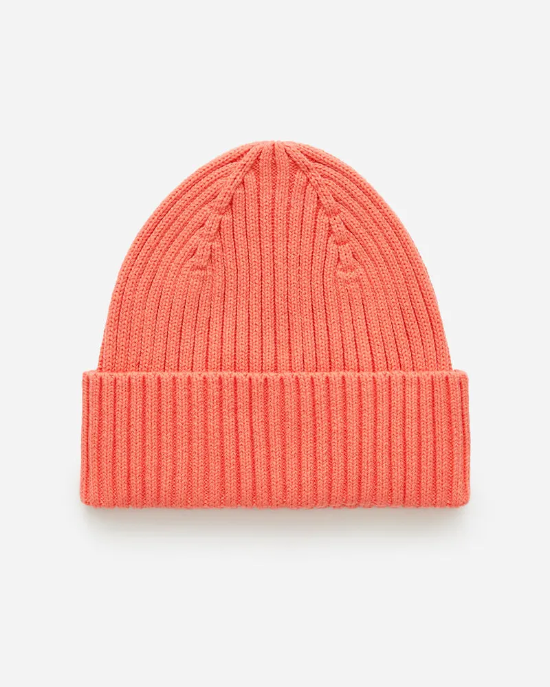 Arket Rippstrickmütze - Orange Orange