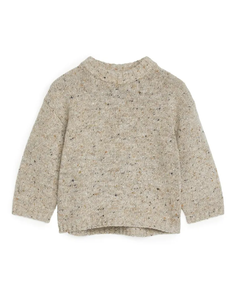 Arket Pullover Aus Noppenwollmischung - Beige Beige