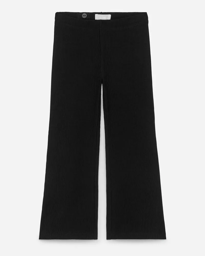 Arket Ausgestellte Gerippte Leggings -Schwarz Schwarz