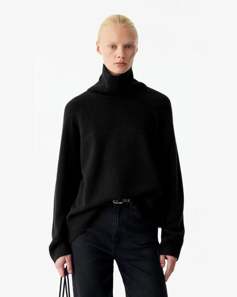 Arket Rollkragenpullover Aus Reinem Kaschmir -Schwarz Schwarz