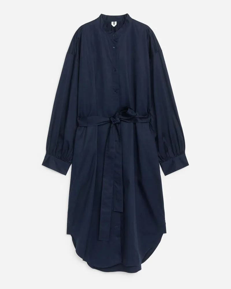 Arket Hemdkleid Mit Gürtel -Blau Blau