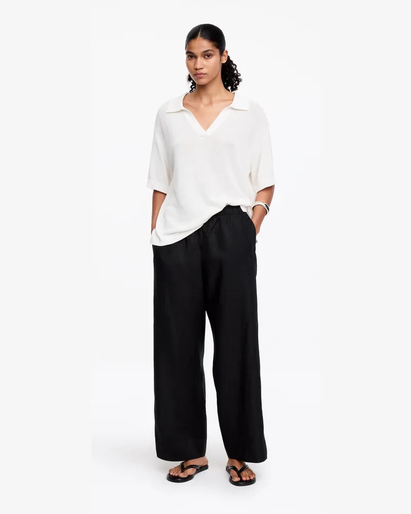 Arket Leinenhose -Schwarz Schwarz