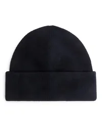 Arket Gerippte Beanie Dunkelblau