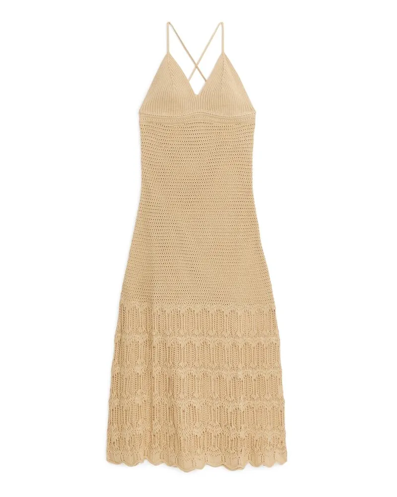Arket Häkelkleid - Beige Beige