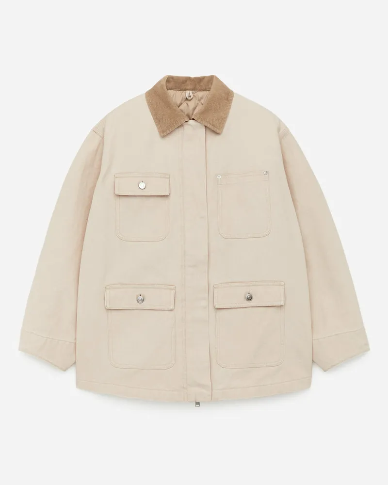 Arket Gefütterte Canvasjacke - Beige Hellbeige