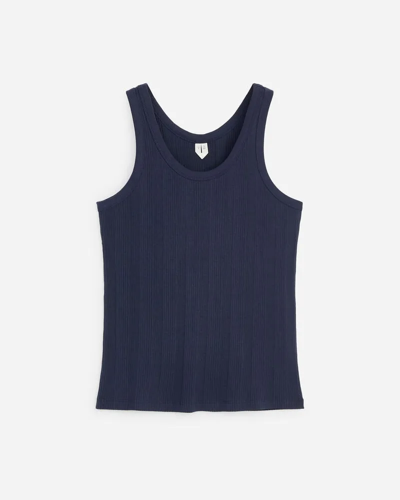 Arket Geripptes Tanktop -Blau Blau