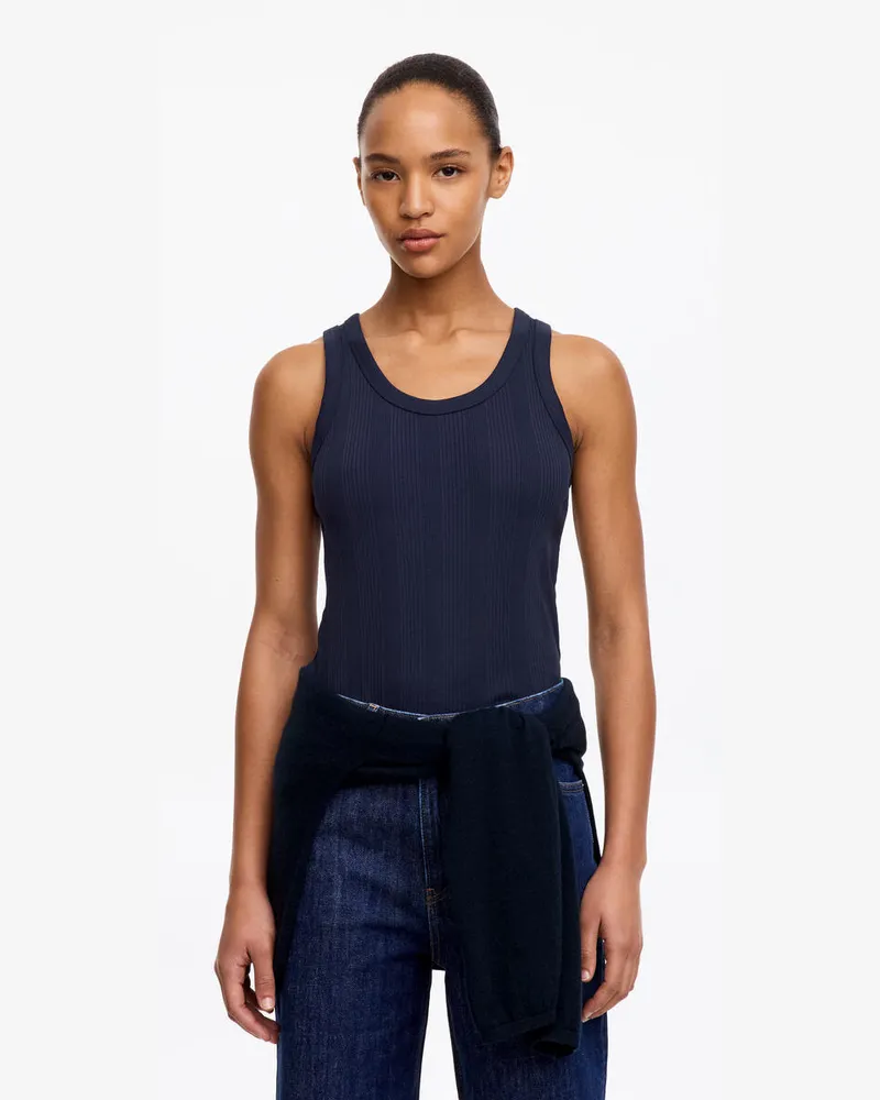 Arket Geripptes Tanktop -Blau Blau