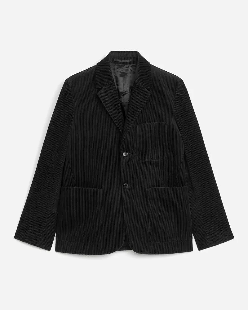 Arket Blazer Aus Cord -Schwarz Schwarz
