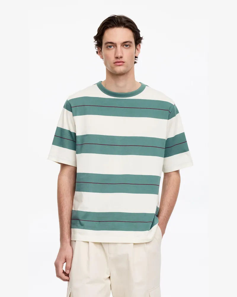 Arket Lockeres T-Shirt Aus Baumwolle -Grün Grün