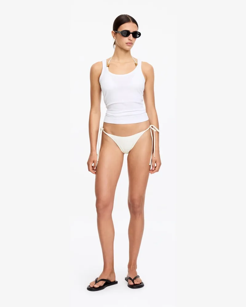 Arket Bikinihose Mit Bindebändern -Weiß Weiß