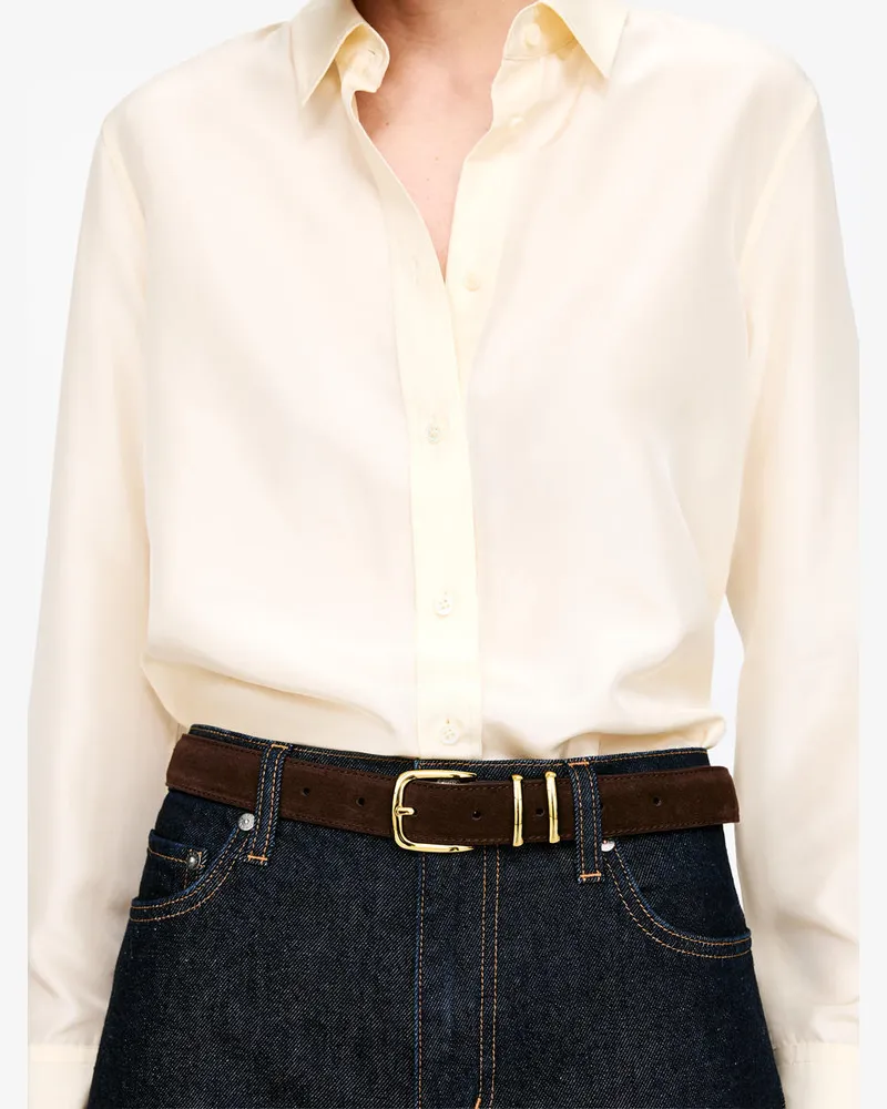 Arket Gürtel Aus Veloursleder -Braun Braun