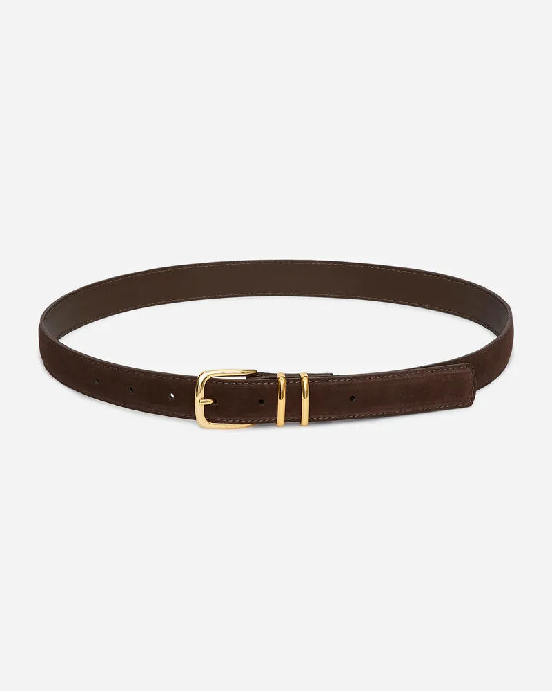 Arket Gürtel Aus Veloursleder -Braun Braun